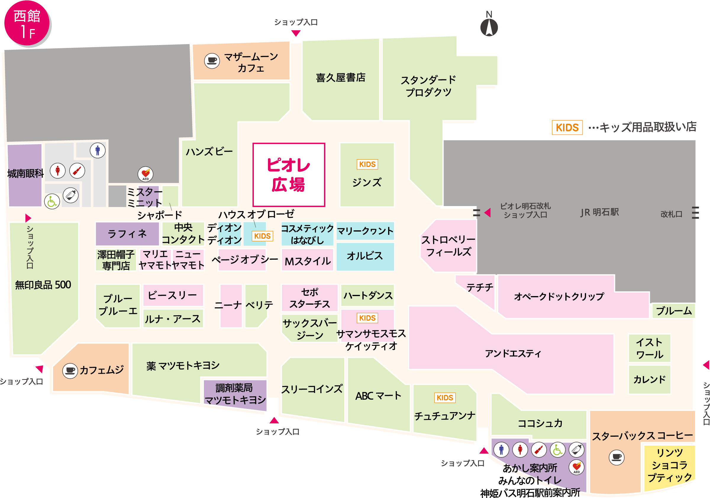 フロアマップ ピオレ明石 西館